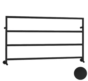 Полотенцесушитель водяной Margaroli Sereno 4-430/AQ-4 (1230х906) черный матовый, 4430116804AQMB
