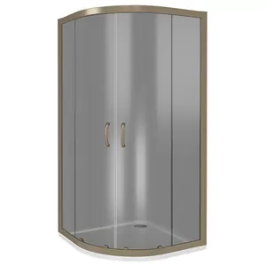 Уголок душевой GOOD DOOR BAS E R-80-B-BR (80х80) полукруглый, с тонированным стеклом бронза