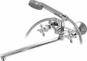 Смеситель для ванны VARION Armaturen 1014 22 2 керам. перекл., керам. кр., плоский излив 330мм