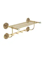 Полотенцедержатель с крючками ART&MAX Barocco Crystal цвет: бронза AM-2032-Br-C