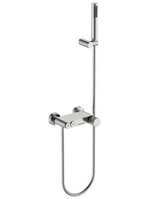 Смеситель Boheme 123-NB.3 для ванны/душа, настенный, с изливом, с ручным душем, никель браш