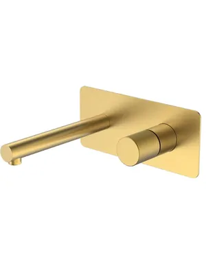 Смеситель Boheme 125-MG.4 для раковины, встраиваемый, однозахватный, ручка:spirale, золото мат