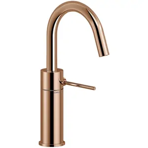 Смеситель NOBILI для раковины, однозахватный, высокий излив, д/к, Eco, кр.золото VE125138/2RCP