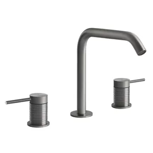 Смеситель Trame 54312.239 для умывальника, на 3 отверстия, сталь брашированная