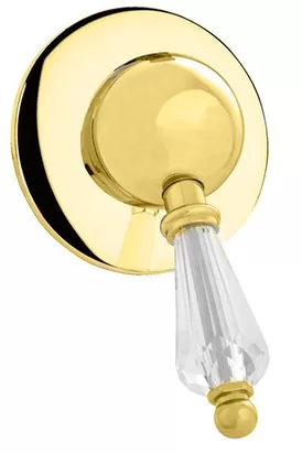 Смеситель CEZARES -DIM-03/24-Sw для душа, встраиваемый, однорычажный, золото/ручка Swarovski