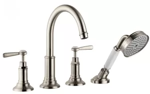 Смеситель Axor 16550820 на борт ванны на 4 отверстия, шлиф.никель