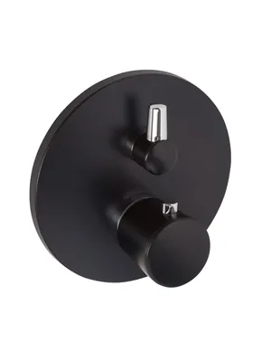 Смеситель KLUDI для ванны/душа встраиваемый, защита от обр.тока, черный мат./хром 528308775