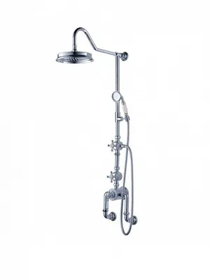 Душевая колонна Zeegres 73032301 смеситель, верхний и ручной душ