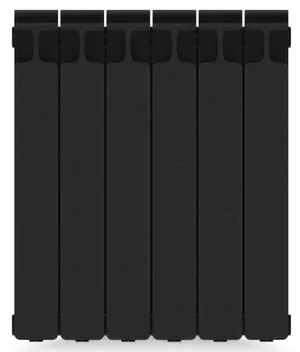 Радиатор биметаллический Rifar Ventil MVL 500 нижнее левое подкл, 6 сек, 1176 Вт, антрацит