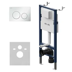 Инсталляция AM.PM для подвесного унитаза с механич. клавишей L белый I012709.0101