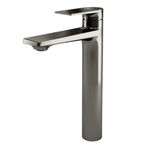 Смеситель для умывальника WasserKRAFT 8403H однозахватный, высокий излив 221мм, оруж. сталь