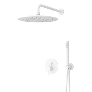 Душевая система Cezares -DSIP-30-L-BIO встраив., с верхним и ручным душем, d300 мм, белый мат