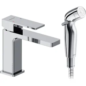 Смеситель Damixa для умывальника, однозахватный, с гигиеническим душем, хром 530300000