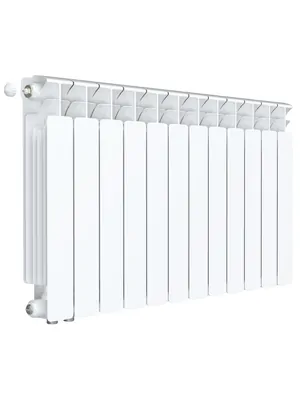 Радиатор биметаллический Rifar Ventil BVL 500 нижнее левое подключ., 12 секции, 2364 Вт, белый