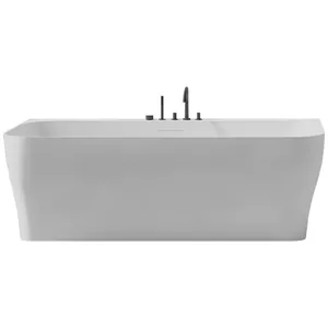 Ванна из искусственного камня Abber (1700x800) пристенная, слив-перелив, белая матовая AS9616