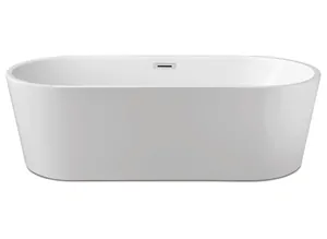 Ванна акриловая Акватек 180х80 отдельностоящая, ножки, слив