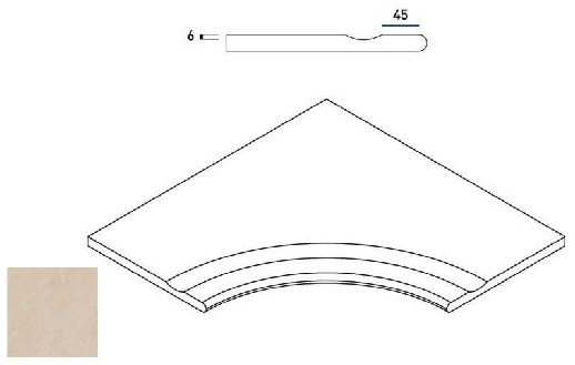 Materia X2 Magnesio Bordo Svasato Angolare Round 30 60X60 матовая