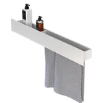 Полка FLOW Double 700х92х90 настенная, полотенцедержатель справа, белый Fl-sky-d70пр-б