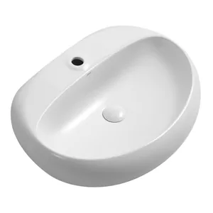 Раковина накладная ABBER 640х440х150 одно отв. под смеситель и перелив,белый AC2112