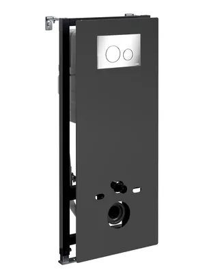 Инсталляция для унитаза WasserKRAFT с клавишей смыва, цвет: хром/черный 20TLT.010.ME.BL.CH02