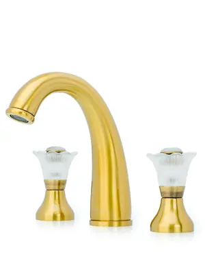 Смеситель Boheme Camelia для раковины, на 3 отверстия, двухзахватный, бронза 297-Camelia