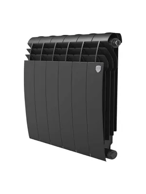 Радиатор биметаллический, 6 секциий ROYAL THERMO B ВШГ:574х480х87, 1110Вт, черный НС-1682288