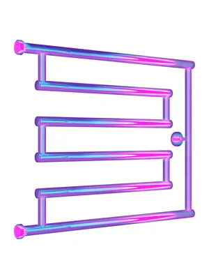 СУНЕРЖА model "L" Полотенцесушитель 500х650 нерж. сталь, ХАМЕЛЕОН верт. подкл. гайка 1"