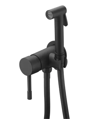 Смеситель Boheme 467-B встраиваемый, с гигиеническим душем, однозахватный, с держателем, черный