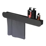 Полка FLOW Double 700х92х90 настенный, полотенцедержатель слева, черный Fl-ro-d70л-ч