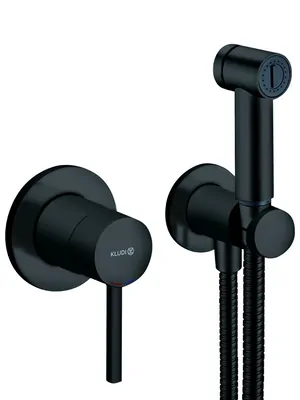 Набор KLUDI смеситель, гигиенический душ, черный матовый 389983976