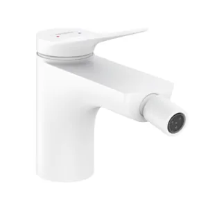 Смеситель Hansgrohe 75200700 для биде, однорычажный, со сливным гарнитуром, матовый белый
