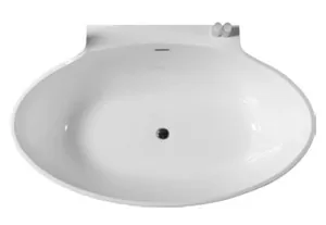 Ванна акриловая Abber (1720х1030) пристенная, слив-перелив, белая AB9237