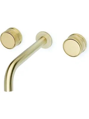 Смеситель Boheme 152-2-MG-PR для раковины, встраиваемый, двухзахватный, золото матовое