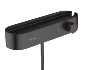 Смеситель Hansgrohe 24360670 для душа, термостат, настенный, матовый черный
