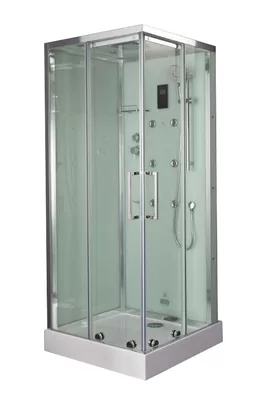 Душевая кабина BAND HOURS R 90x90x220 стекло прозр., профиль хром, низкий квадратный поддон