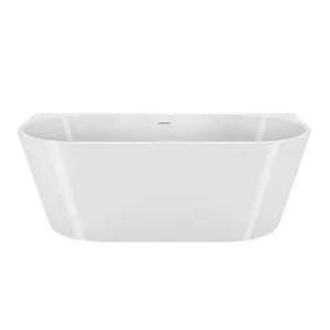 Ванна акриловая BelBagno BB710-1400-750 (1400х750х580) пристенная,полукруглая,белый