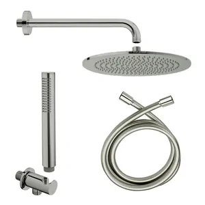 Душевая система Giulini Futuro FKD0525XNKO верхний душ 250мм, лейка, держатель, шланг,матов.никель