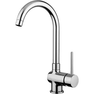 Смеситель для кухни Paffoni однозахватный, высокий поворотный излив 211мм, цвет: хром SK180CR