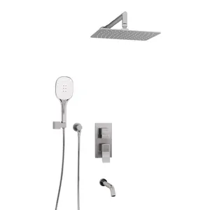 Душевая система WasserKRAFT A171619 встраиваемый смеситель, излив, верхний/ручной душ, хром