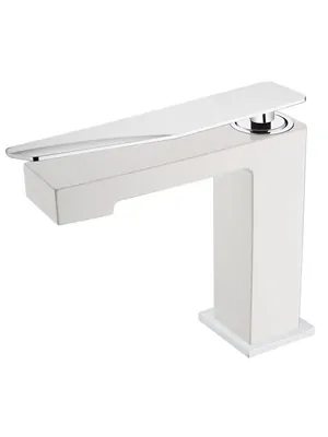 Смеситель Boheme 141-WCR.2 для раковины, на 1 отверстие, однозахватный, белый+хром