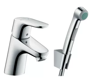 Смеситель Hansgrohe 31926 для умывальника с гигиенич. душем, без донного клапана, однозахват