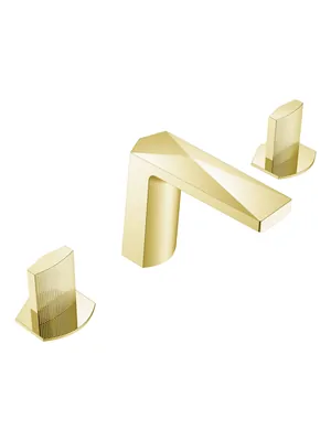 Смеситель Boheme для раковины, на 3 отверстия, двухзахватный, золото мат 150-MG-TOUCH