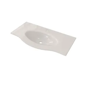 Раковина для тумбы Caprigo (870x460) стеклянная без бортика, белая OW15-1313-R811