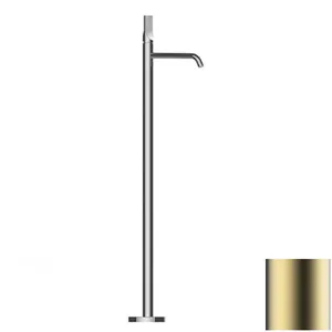 Смеситель для раковины Bossini Z00584043 напольный, однозахватный, высокий излив, сат. золото