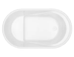 Ванна акриловая Abber (1300х750) отдельностоящая, слив-перелив, белая AB9277
