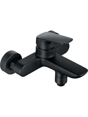 Смеситель для ванны/душа Aquatek AQ1040MB настенный, однозахв., корот. излив 159мм, черный мат