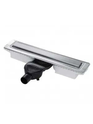 Душевой лоток BERGES 300, матовый хром, боковой выпуск S-сифон D50 H60, 090134