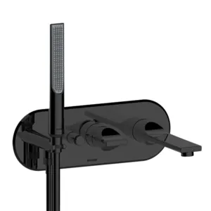 Смеситель для ванны/душа Bossini Z00555.073 встраиваемый, короткий излив, внеш.часть, черный