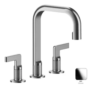 Смеситель Gessi 58013.031 для умывальника, на 3 отверстия, с донным клапаном, хром