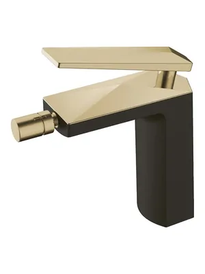 Смеситель Boheme 386-B для биде, на 1 отверстие, однозахватный, черный+золото